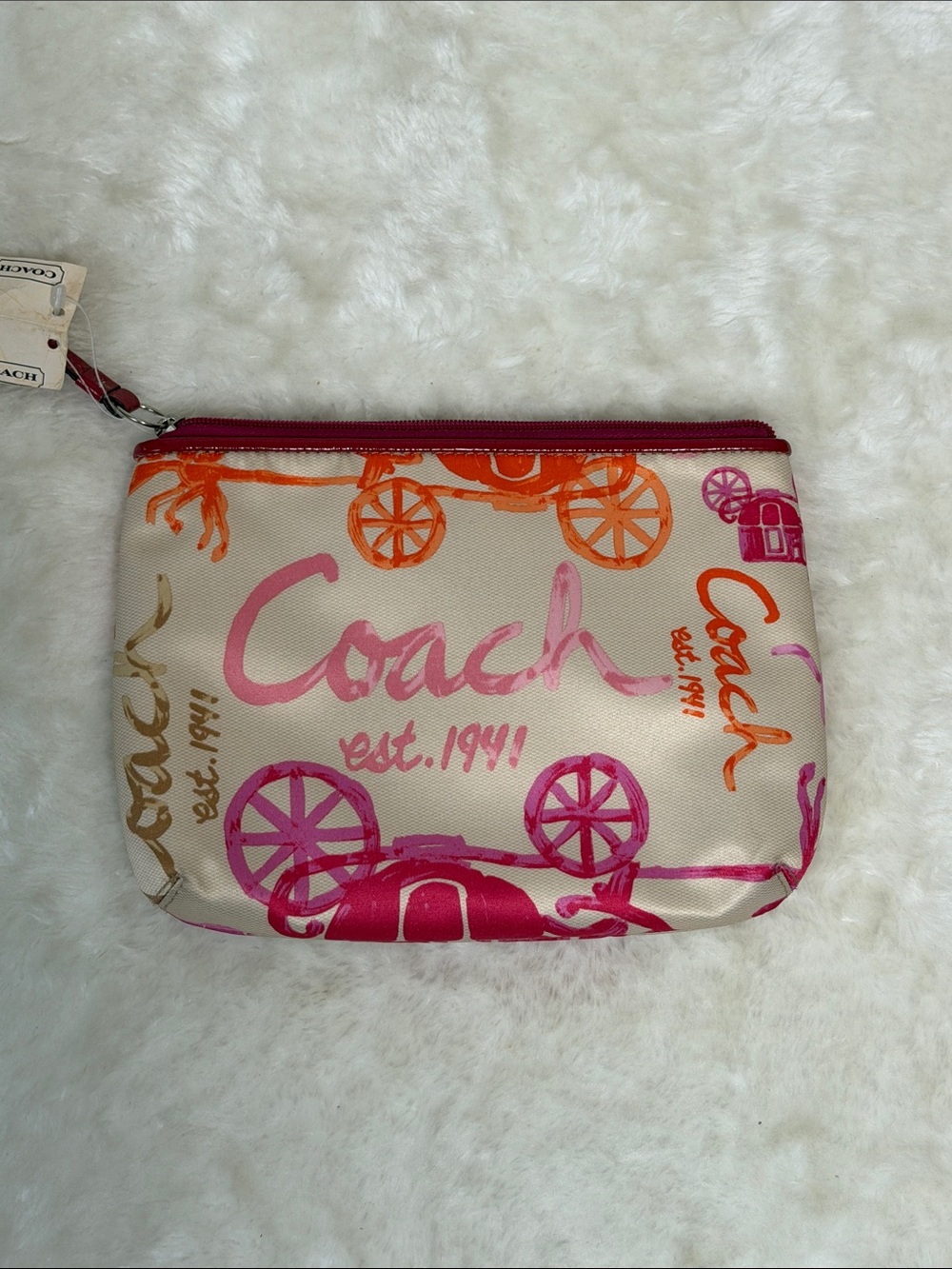 Coach Cream Pouch - Picture 7 of 8